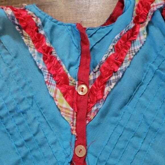 Girls vintage hippie top dress boho Bohemian handmade size 2 2T Berkeley - Picture 2 of 5